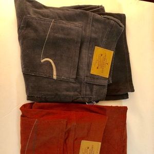 Two pairs of Corduroy boot leg pants